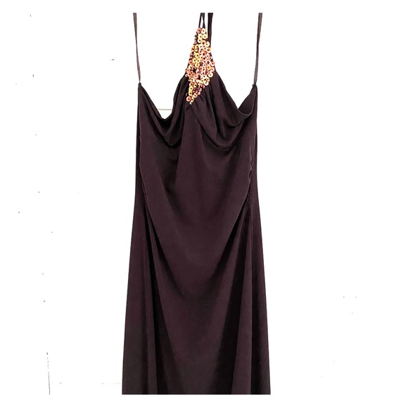 Brown sequence dress - Picture 5 of 8